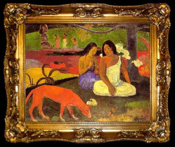 framed  Paul Gauguin Making Merry8, ta009-2